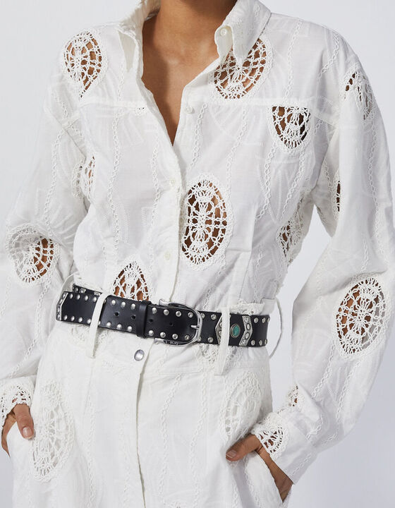 FINZI SHIRT WITH CROCHET DETAILS